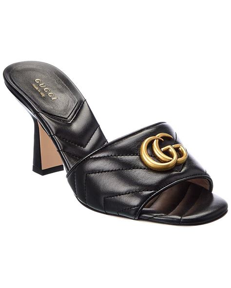 metallic crossover sandal gucci|Gucci double g leather sandals.